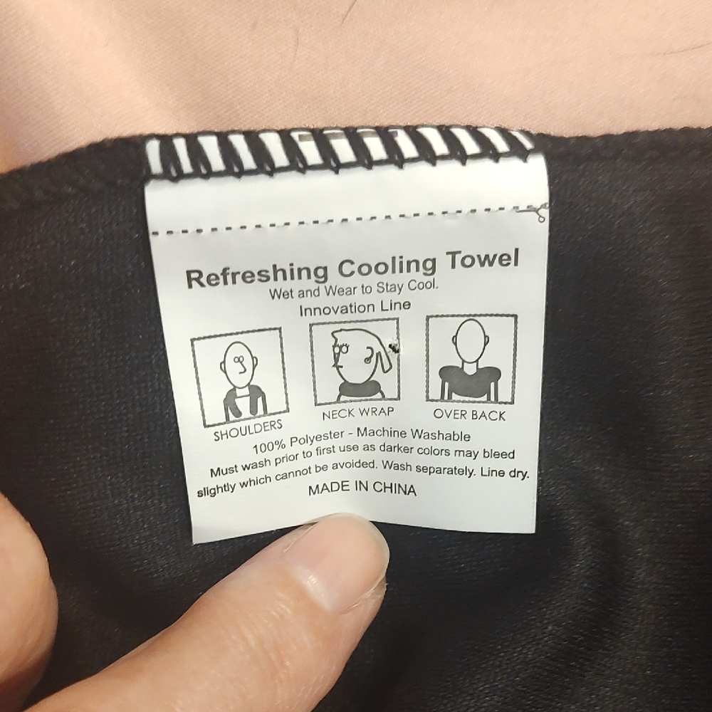 American Legion Riders Black and White Cooling Towel NWOT - Picture 3 of 3